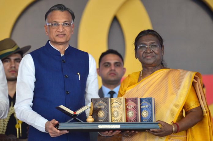 President Droupadi Murmu graced the 200th Janmotsav – Gyan Jyoti Parv Smaranotsav Samaroh on the occasion of the birth anniversary of Maharshi Dayanand Saraswati at Tankara.