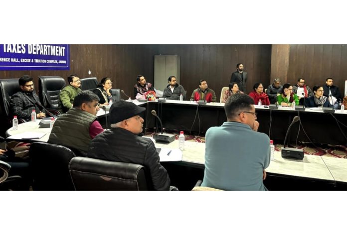 Dignitaries and participants during Capacity Building Programme on GST at Jammu. Dignitaries and participants during Capacity Building Programme on GST at Jammu.