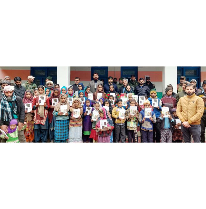 DC Kishtwar with children during an interactive camp. DC Kishtwar with children during an interactive camp.