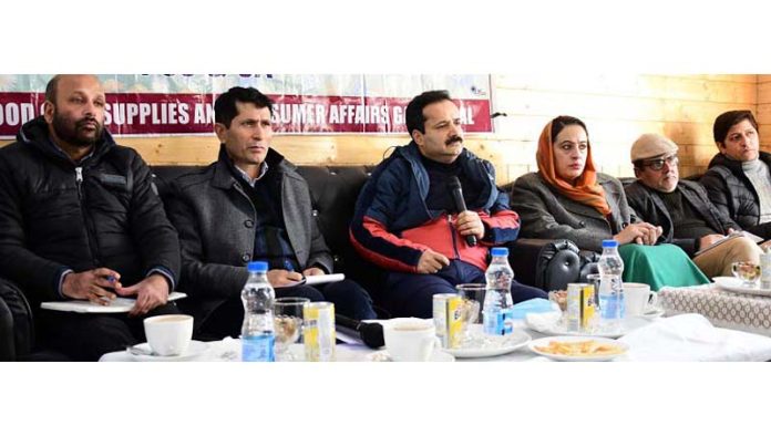 Commissioner Secretary FCS&CA Zubair Ahmad during a public darbar on Thursday. Commissioner Secretary FCS&CA Zubair Ahmad during a public darbar on Thursday.