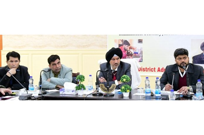 Commissioner Secretary I&C Vikramjit Singh chairing a meeting on Friday.