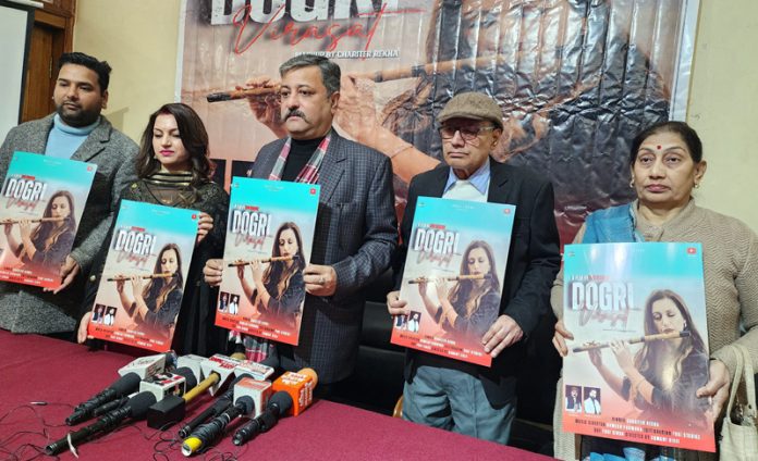 BJP leader, Zorawar Singh along with others releasing album 'Dogri Virasat' in Jammu on Sunday. -Excelsior/Rakesh BJP leader, Zorawar Singh along with others releasing album 'Dogri Virasat' in Jammu on Sunday. -Excelsior/Rakesh