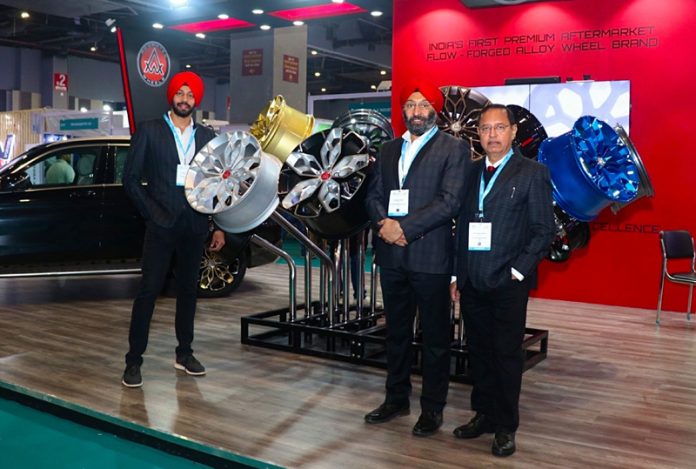Executives of Jammu based ‘Advantec Wheels’ during an event 'Automechanika 2024' in New Delhi. Executives of Jammu based ‘Advantec Wheels’ during an event 'Automechanika 2024' in New Delhi.