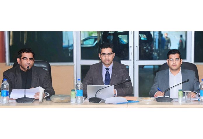 RDD Secretary Dr Shahid Iqbal Choudhary chairing a meeting on Saturday. RDD Secretary Dr Shahid Iqbal Choudhary chairing a meeting on Saturday.