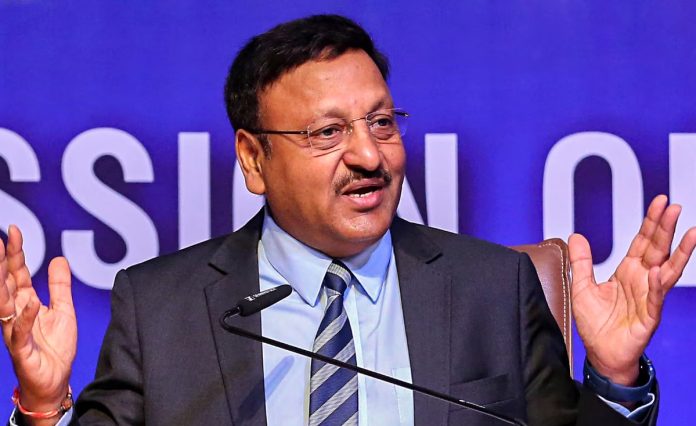 CEC Rajiv Kumar Arrives In J&K To Review LS Polls Preparations