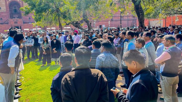 Central Secretariat Service Officers Takes Out March To Protest Against Delay In Promotions Central Secretariat Service Officers Takes Out March To Protest Against Delay In Promotions