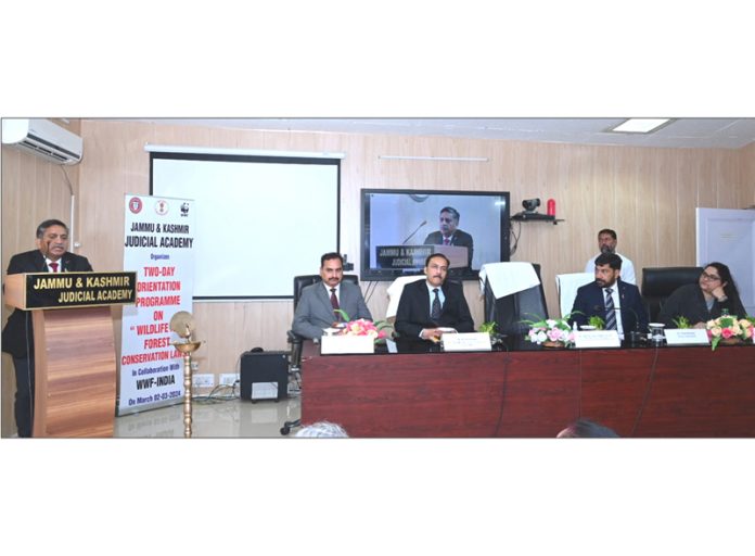 Justice Sanjeev Kumar addressing orientation programme at Judicial Academy. Justice Sanjeev Kumar addressing orientation programme at Judicial Academy.