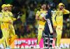 CSK players celebrating victory against Gujarat Titans.