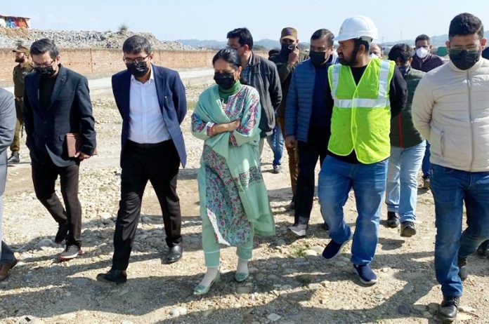 Commissioner Secretary H&UDD Mandeep Kaur during visit to Kot Bhalwal.