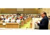 Union Minister Dr. Jitendra Singh speaking after releasing a report on 'A decade of Science & Technology Panorama for 'Atma Nirbhar Bharat', at Vigyan Bhawan, New Delhi on Thursday.