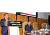 Justice Sanjeev Kumar addressing 2 day training prog on 'New Criminal Laws' at Srinagar on Saturday.
