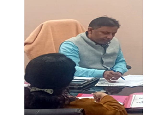 Director Social Welfare, Dr Bharat Bhushan taking a review meeting in Jammu. Director Social Welfare, Dr Bharat Bhushan taking a review meeting in Jammu.