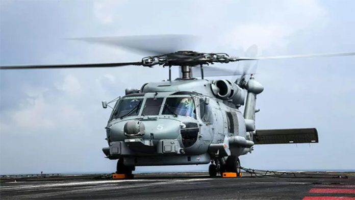 Indian Navy commissions newly-inducted MH 60R Seahawk helicopter Indian Navy commissions newly-inducted MH 60R Seahawk helicopter