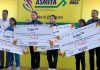 SSP Sandeep Wazir posing along with Wushu League Winners on Saturday.