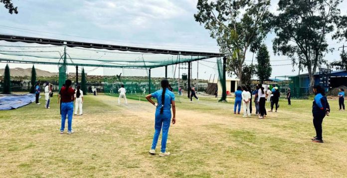 Players in action during Women's Talent Hunt Camp 2024 at JKCA Hostel ground on Saturday. Players in action during Women's Talent Hunt Camp 2024 at JKCA Hostel ground on Saturday.