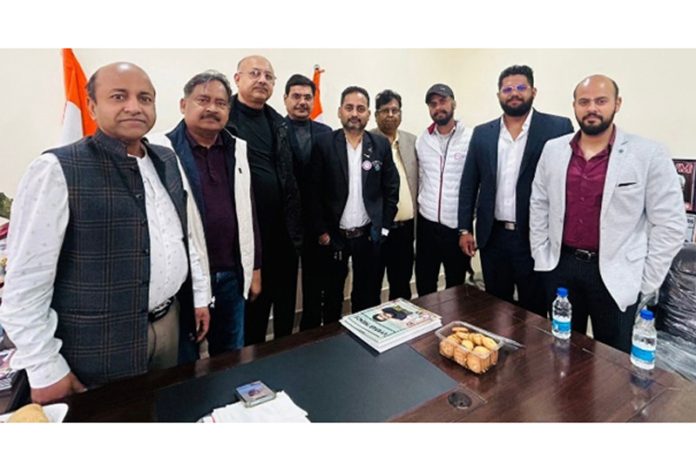 FTII leaders posing with delegation from Africa and Dubai in Jammu. FTII leaders posing with delegation from Africa and Dubai in Jammu.