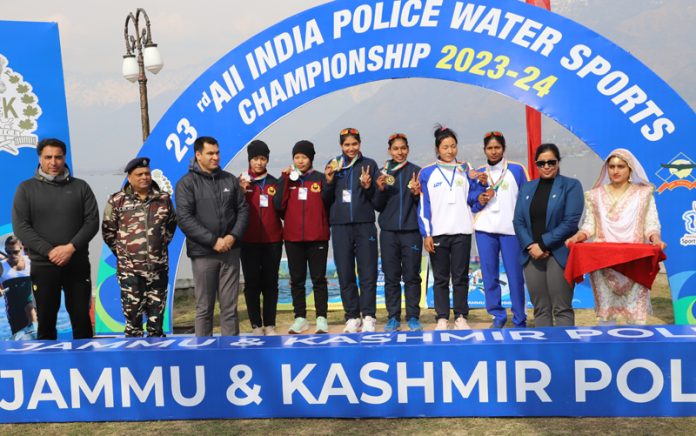 Winners posing for a group photograph.
