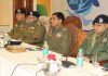 Vijay Kumar ADGP Armed/ L&O J&K chairing a meeting at Srinagar.