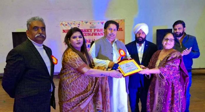 School Management presenting memento to JKPCC Working President Raman Bhalla during the school's Annual Day function. School Management presenting memento to JKPCC Working President Raman Bhalla during the school's Annual Day function.