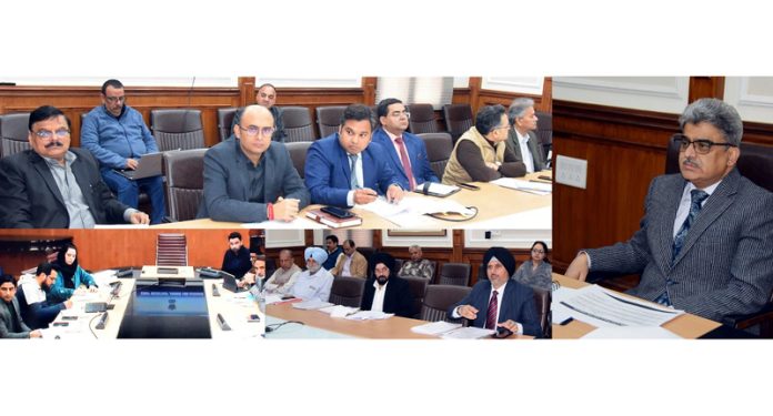 Chief Secretary Atal Dulloo chairing a meeting on Wednesday.