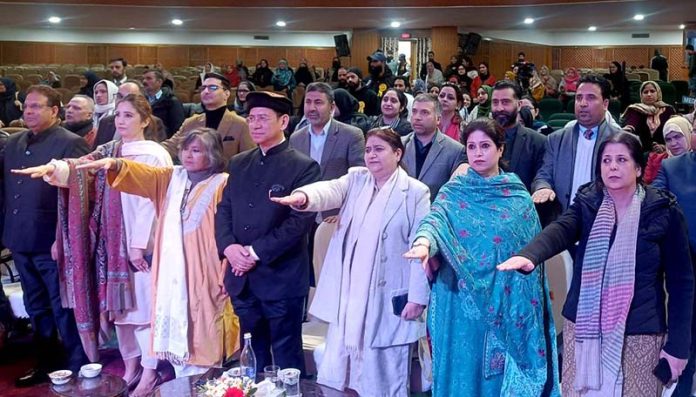 Chief Justice N. Kotiswar Singh during an event at KU on the occasion of International Women's Day on Friday. -Excelsior/Shakeel-ur-Rehman Chief Justice N. Kotiswar Singh during an event at KU on the occasion of International Women's Day on Friday. -Excelsior/Shakeel-ur-Rehman