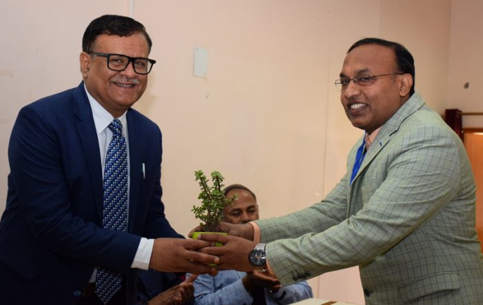 SMVDU VC being presented memento during inaugural of 5-day skill development programme on Monday.