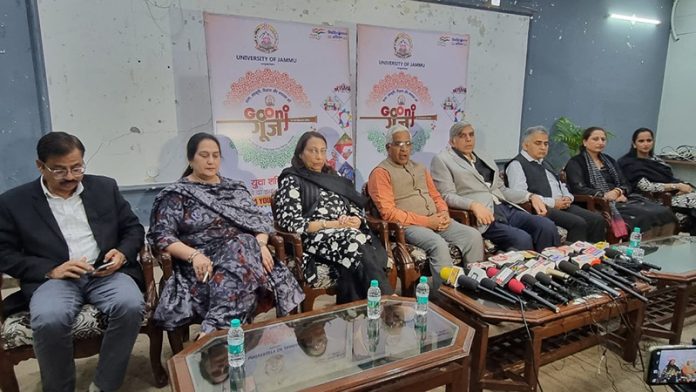 JU Vice-Chancellor addressing press conference on Monday.