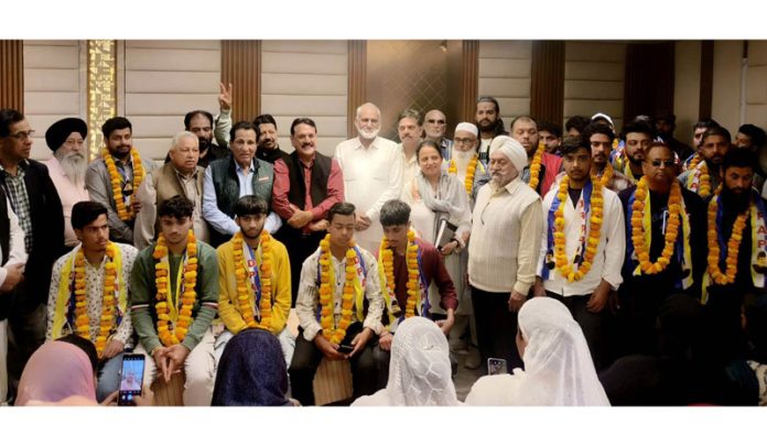 DPAP candidate from Kathua-Udhampur-Doda Parliamentary constituency, G M Saroori along with party leaders and workers in Udhampur. DPAP candidate from Kathua-Udhampur-Doda Parliamentary constituency, G M Saroori along with party leaders and workers in Udhampur.