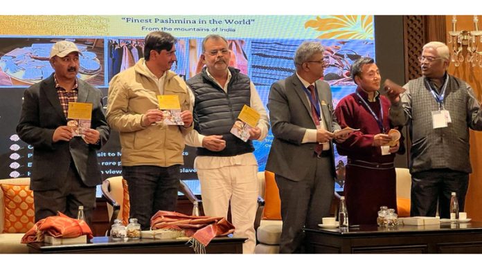 Dr Ramesh Khajuria, Chairman WWEPC along with other dignitaries during an international convention at Leh.