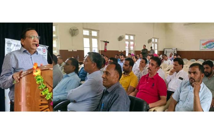 Regional PF Commissioner-I, Rizwan Uddin, addressing EPFO members during a program at GDCW Kathua. Regional PF Commissioner-I, Rizwan Uddin, addressing EPFO members during a program at GDCW Kathua.