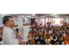 BJP president, Ravinder Raina addressing a public rally at Nowshera on Wednesday.