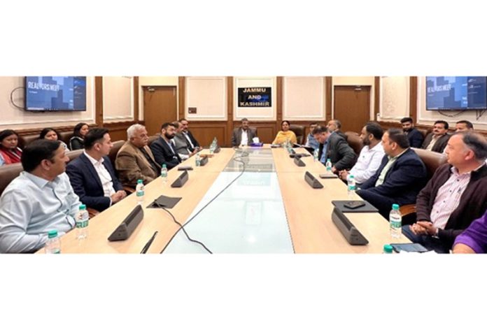 Chairman of JK RERA, Satish Chandra along with Commissioner Secretary H&UDD Mandeep Kour chairing a meeting in Jammu on Tuesday. Chairman of JK RERA, Satish Chandra along with Commissioner Secretary H&UDD Mandeep Kour chairing a meeting in Jammu on Tuesday.