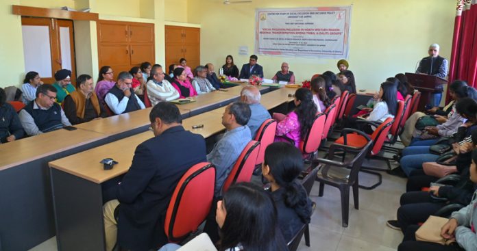 Participants attending national seminar on Tribals and Dalits at Jammu University. Participants attending national seminar on Tribals and Dalits at Jammu University.