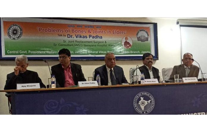 Renowned Joint Replacement Surgeon Dr Vikas Padha along with other dignitaries during an event at Jammu.