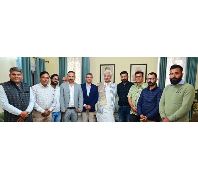 Representatives of Kashmiri Pandit organisations meeting Lt Governor. Representatives of Kashmiri Pandit organisations meeting Lt Governor.