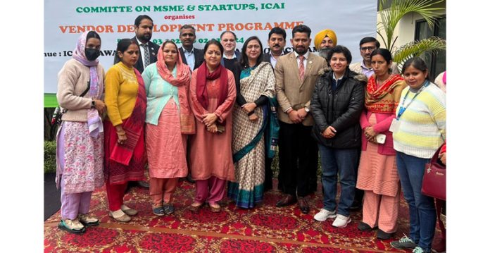 Dignitaries and participants during MSME workshop in Jammu. Dignitaries and participants during MSME workshop in Jammu.