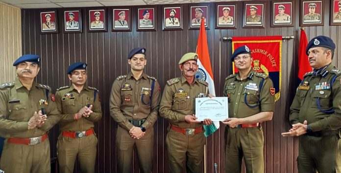SSP Samba honouring the police officers and officials for their commendable service on Tuesday. SSP Samba honouring the police officers and officials for their commendable service on Tuesday.