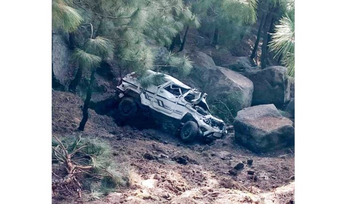 Wreckage of Bolero car after accident. -Excelsior/K Kumar