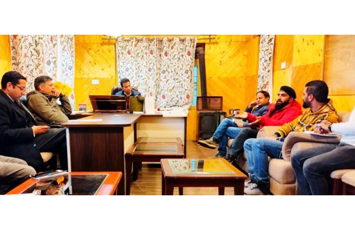 CEO, Gulmarg Dev Authority chairing a meeting. CEO, Gulmarg Dev Authority chairing a meeting.