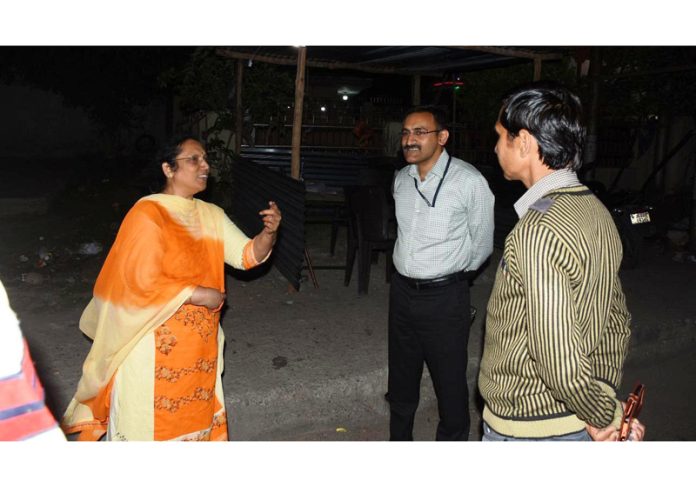 Expenditure Observer and Police Observer inspecting onspot security situation in Jammu on Sunday.