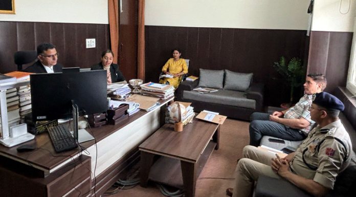 Chairman DLSA Samba chairing UTRC meeting in Samba on Monday. Chairman DLSA Samba chairing UTRC meeting in Samba on Monday.