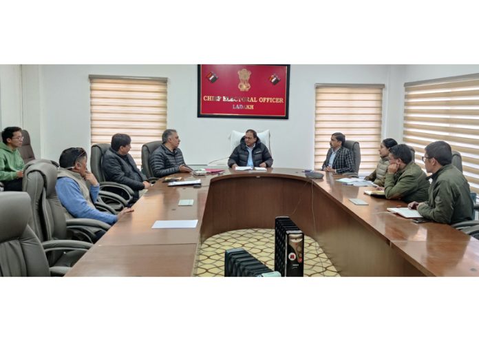 Chief Electoral Officer Ladakh chairing a meeting Chief Electoral Officer Ladakh chairing a meeting