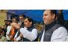 BJP national spokesperson, Shahnawaz Hussain addressing a public rally at Choidraman in Warwan area of Kishtwar district on Saturday. -Excelsior/ Tilak Raj