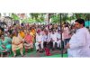 Congress candidate Raman Bhalla addressing election rally in RS Pura.