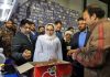 Waqf Chairperson and BJP spokesperson, Dr Darakhshan Andrabi interacting with unit holders at Lassipora in Kashmir.