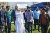 Waqf Chairperson Dr Darakhshan Andrabi visiting a shrine in Srinagar.