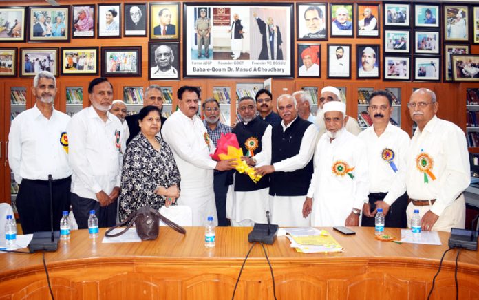 Arshad Ali Choudhary being greeted after his nomination as new Chairman of Gurjar Desh Charitable Trust.
