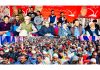 Former Chief Minister Omar Abdullah during an election rally.