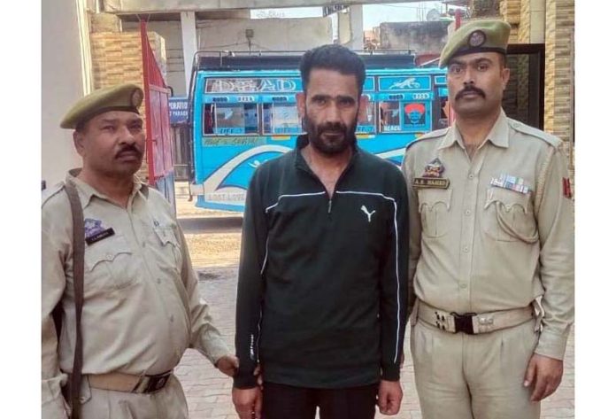 Absconder in Pacca Danga Police custody. Absconder in Pacca Danga Police custody.