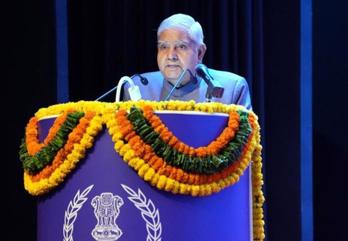 Vice President of India and Chairman, Rajya Sabha, Jagdeep Dhankhar addressing at the Valedictory Ceremony of the 76th Batch of the Indian Revenue Service at the National Academy of Direct Taxes (NADT) in Nagpur, Maharashtra on Monday. Vice President of India and Chairman, Rajya Sabha, Jagdeep Dhankhar addressing at the Valedictory Ceremony of the 76th Batch of the Indian Revenue Service at the National Academy of Direct Taxes (NADT) in Nagpur, Maharashtra on Monday.